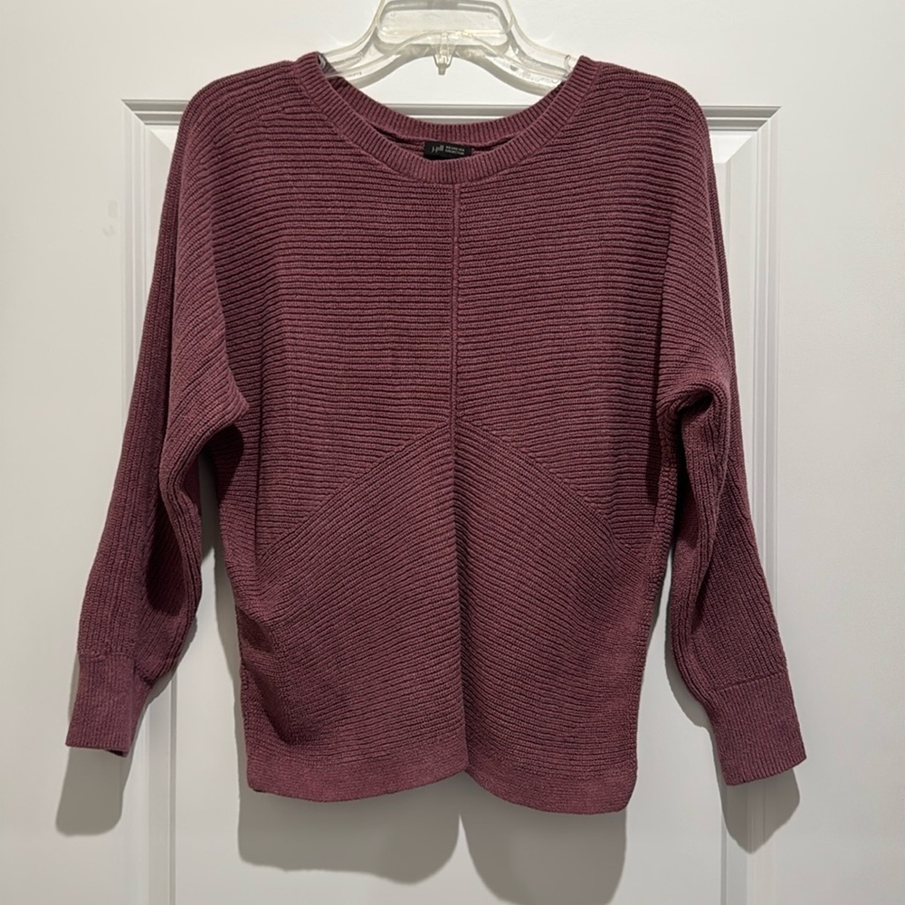 J Jill Wearever Sweater Womens Small Pink Purple Mauve Casual Comfort Knit Tunic